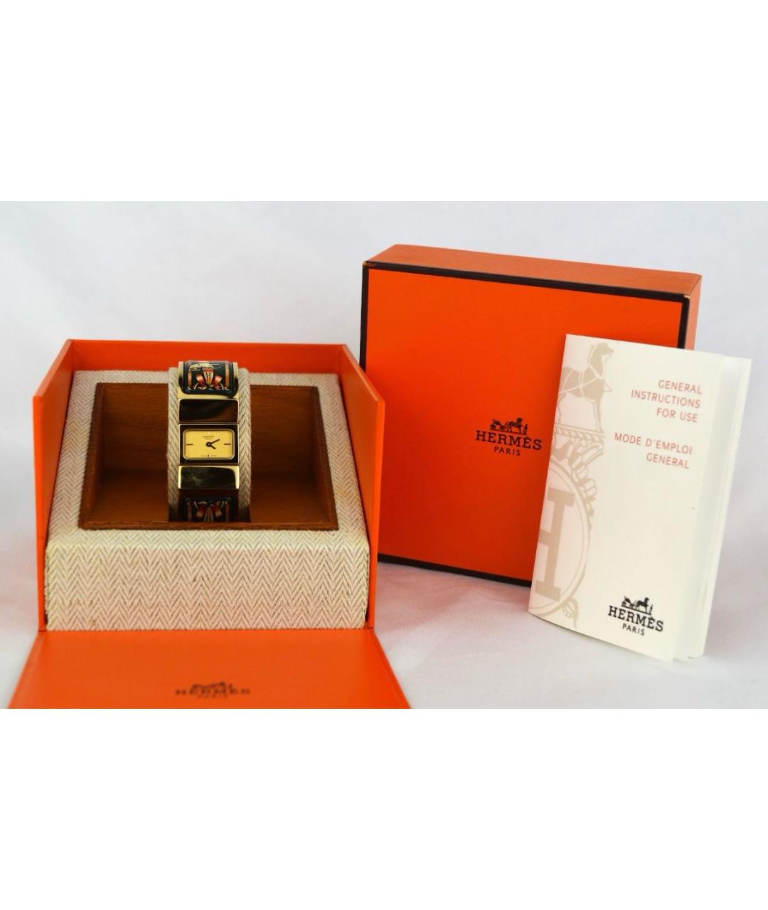 HERMES Золотые позолоченные часы, фото 6