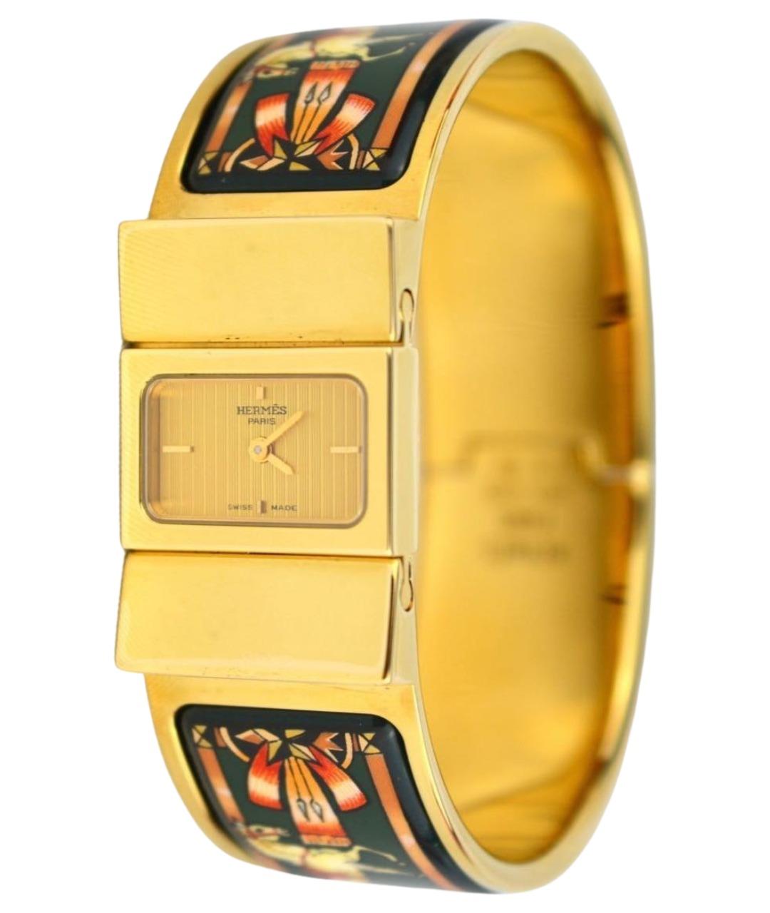 HERMES Золотые позолоченные часы, фото 1