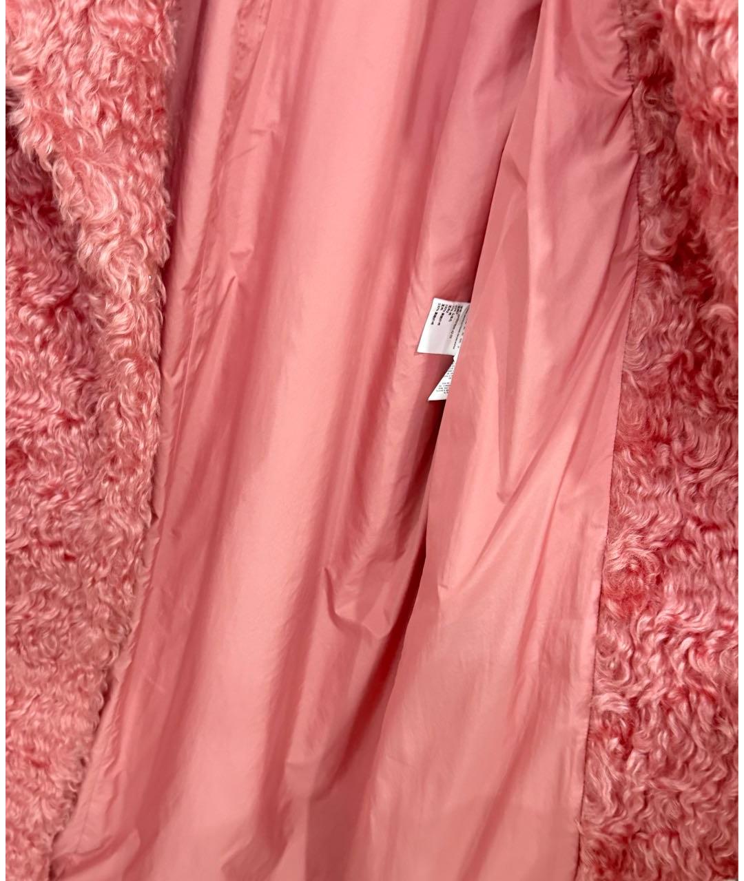 SPORTMAX Коралловая шерстяная шуба, фото 7