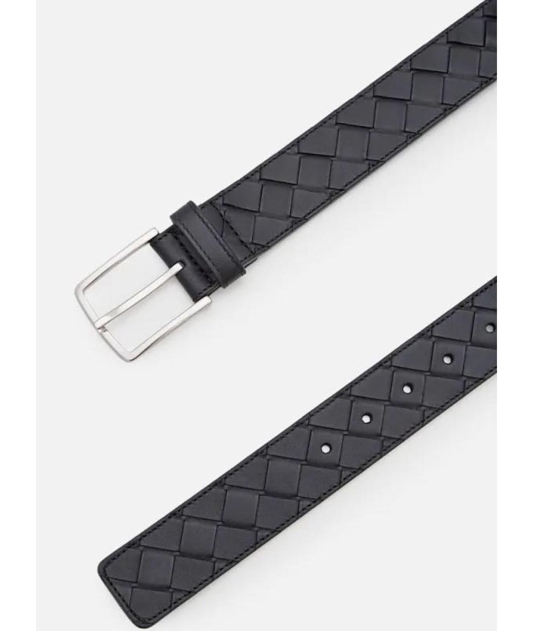 BOTTEGA VENETA Черный кожаный ремень, фото 2