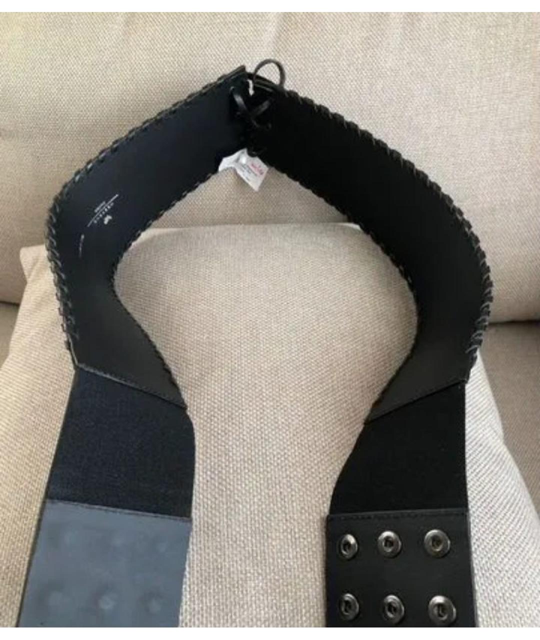 WEEKEND MAX MARA Черный кожаный ремень, фото 5