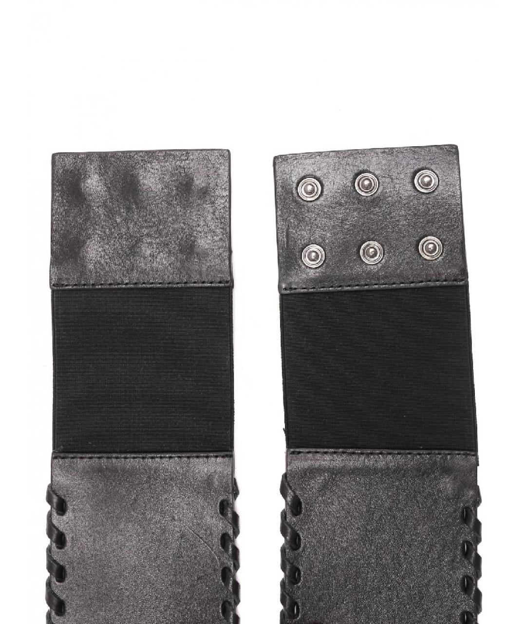 WEEKEND MAX MARA Черный кожаный ремень, фото 2