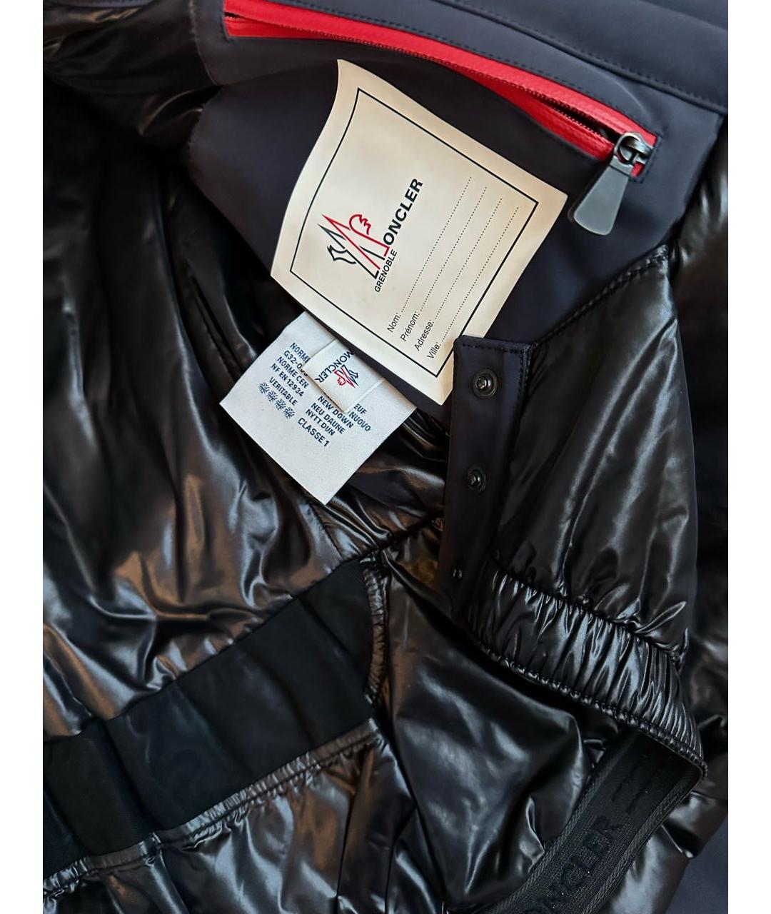 MONCLER Черный полиамидовый пуховик, фото 5