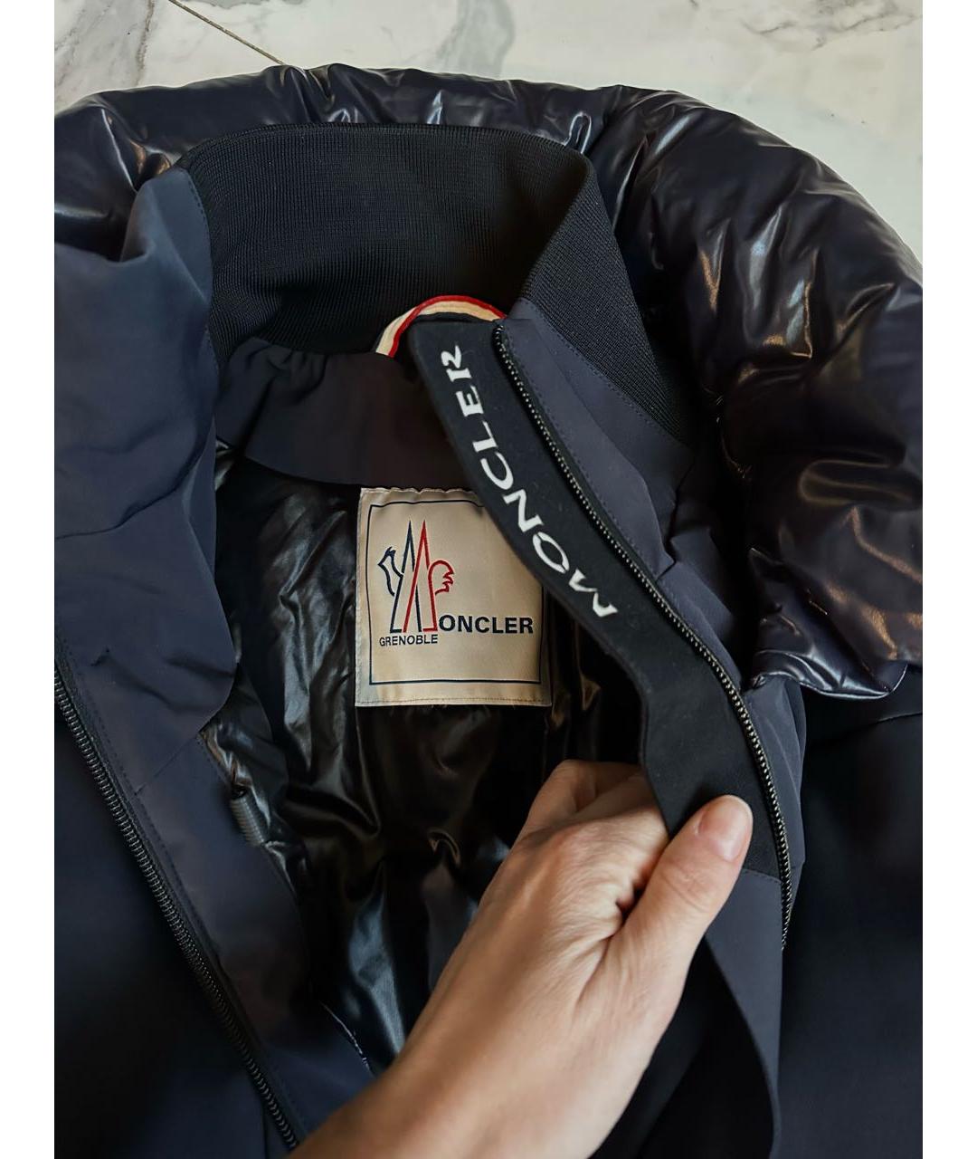 MONCLER Черный полиамидовый пуховик, фото 3