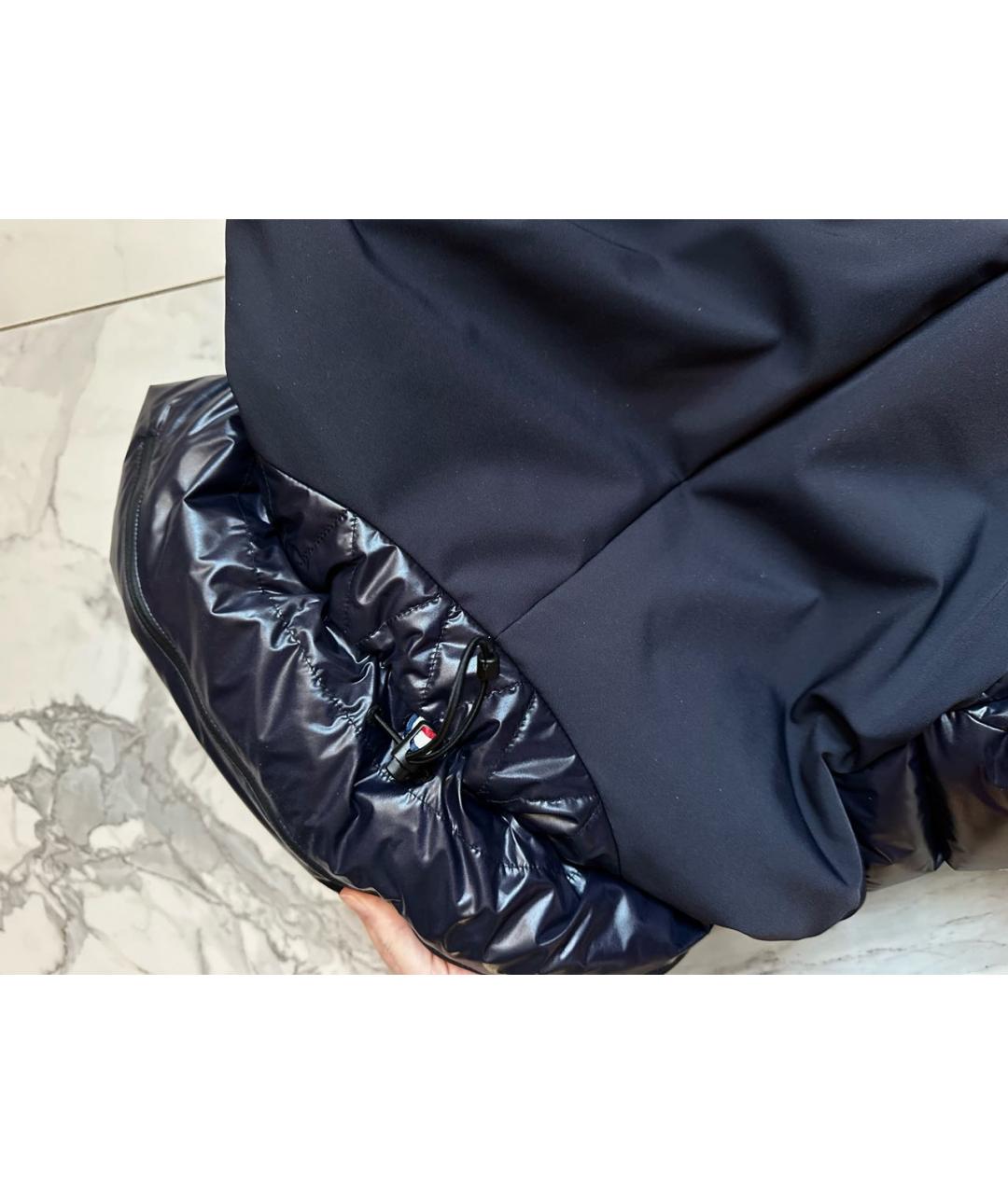 MONCLER Черный полиамидовый пуховик, фото 4