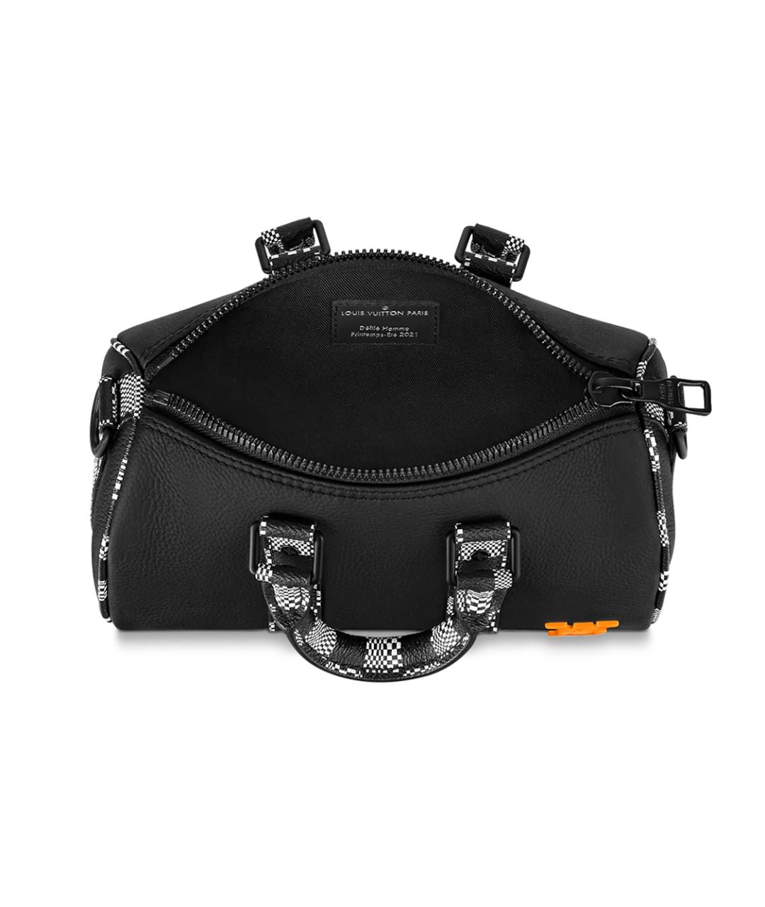 LOUIS VUITTON Черная кожаная сумка на плечо, фото 4