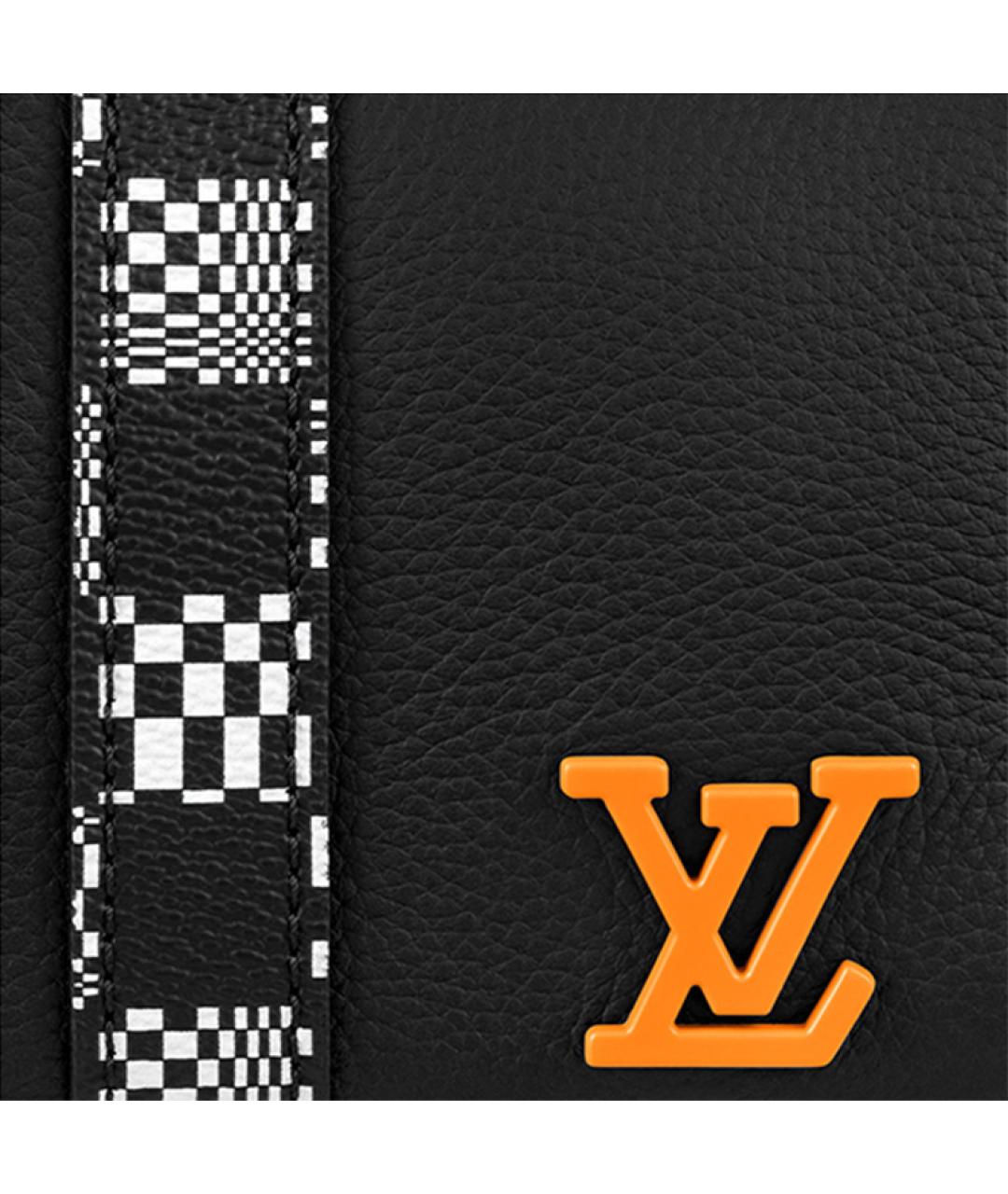 LOUIS VUITTON Черная кожаная сумка на плечо, фото 5