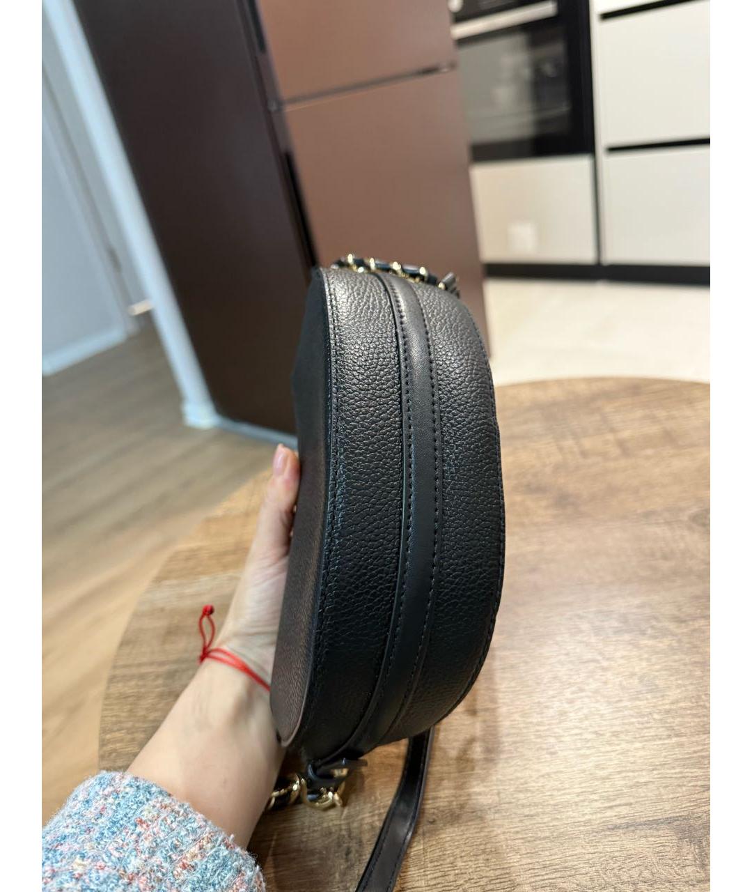 MICHAEL KORS Черная кожаная сумка через плечо, фото 5