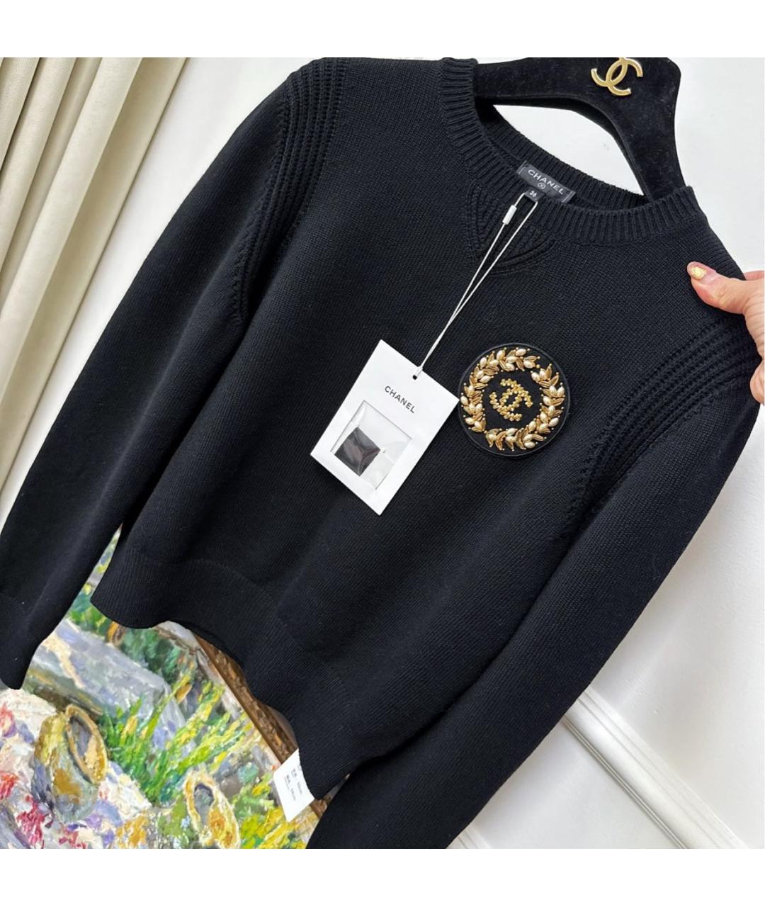 CHANEL Черный джемпер / свитер, фото 3
