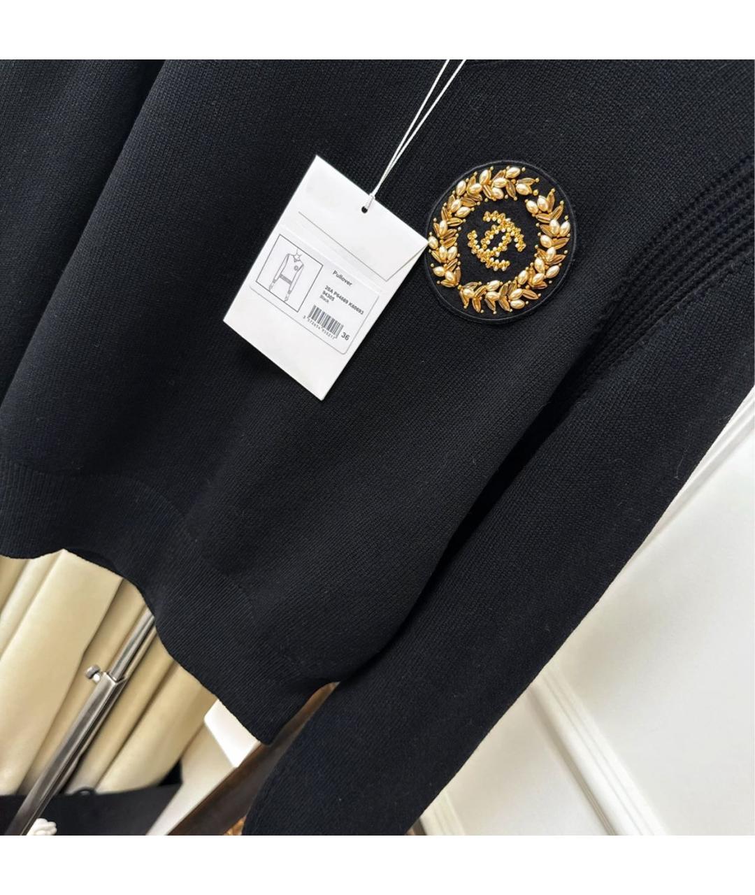 CHANEL Черный джемпер / свитер, фото 4