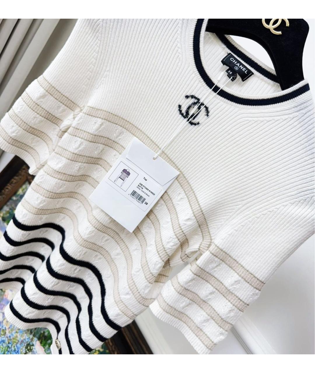 CHANEL Белый джемпер / свитер, фото 4