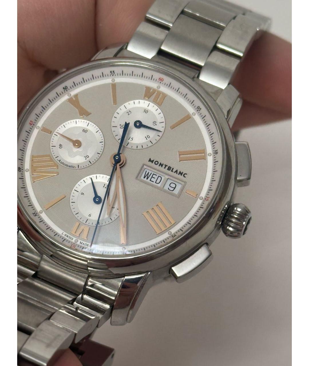 MONTBLANC Серебряные металлические часы, фото 2