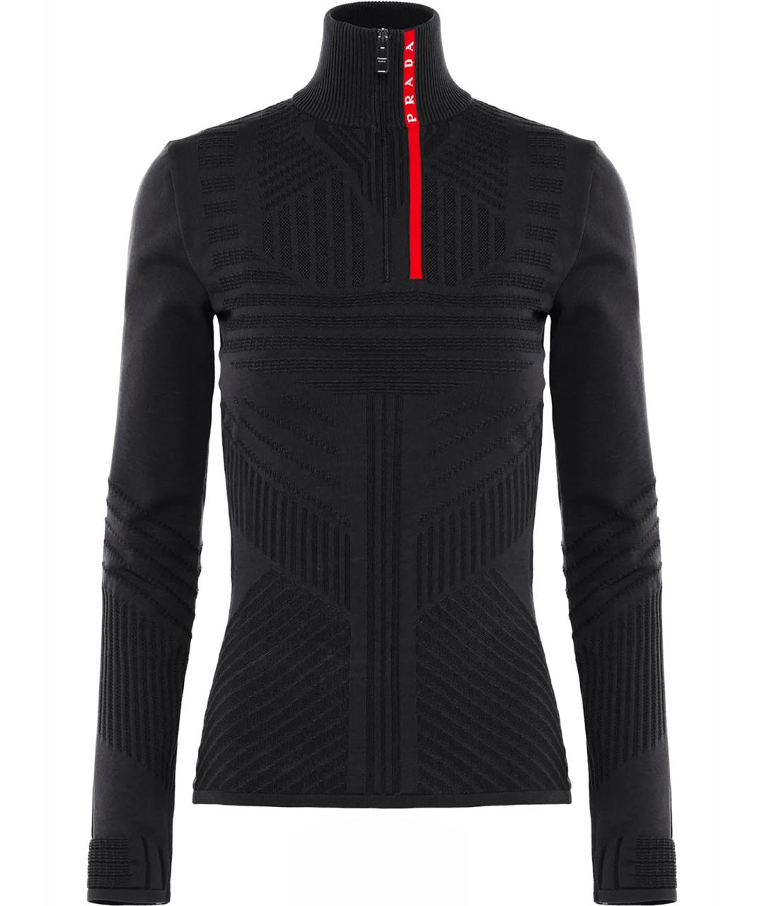 PRADA Черная полиэстеровая водолазка, фото 1