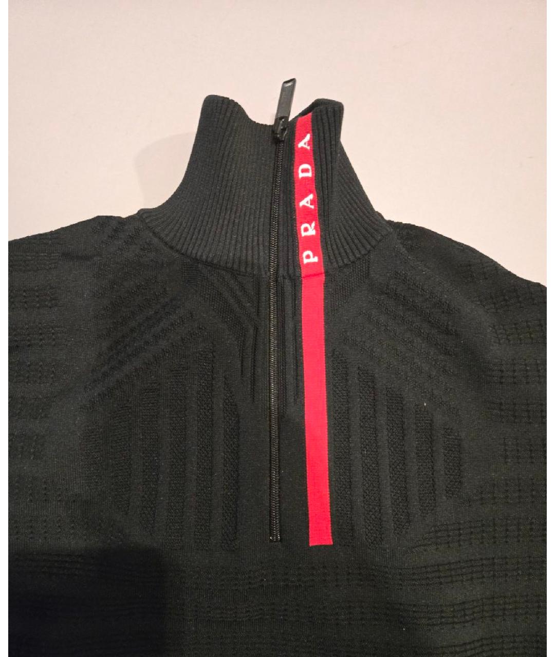 PRADA Черная полиэстеровая водолазка, фото 3