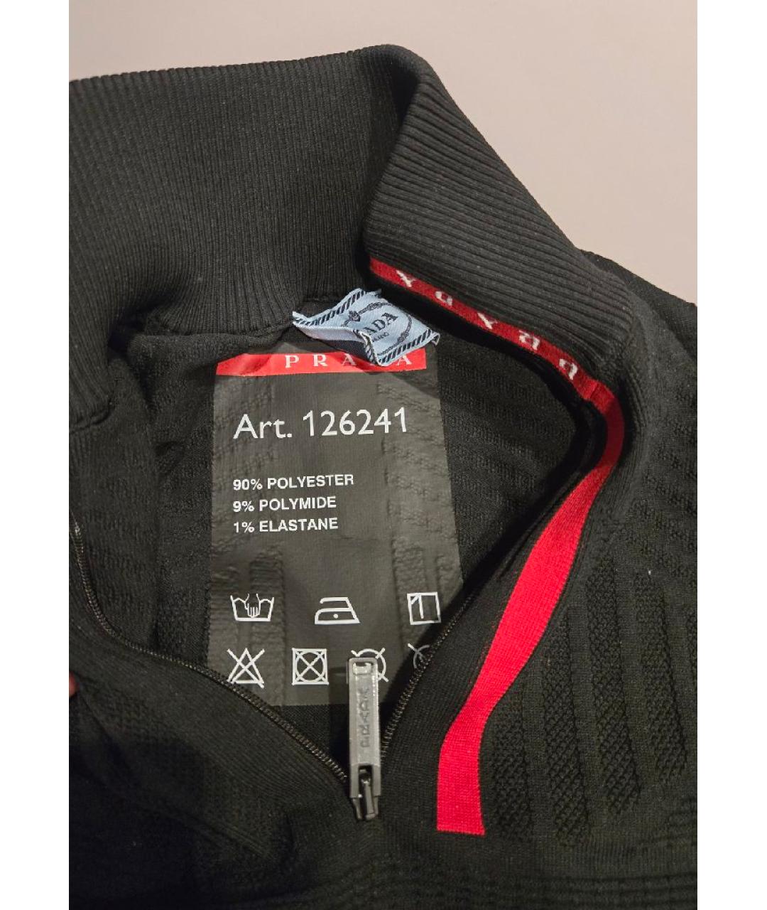 PRADA Черная полиэстеровая водолазка, фото 2