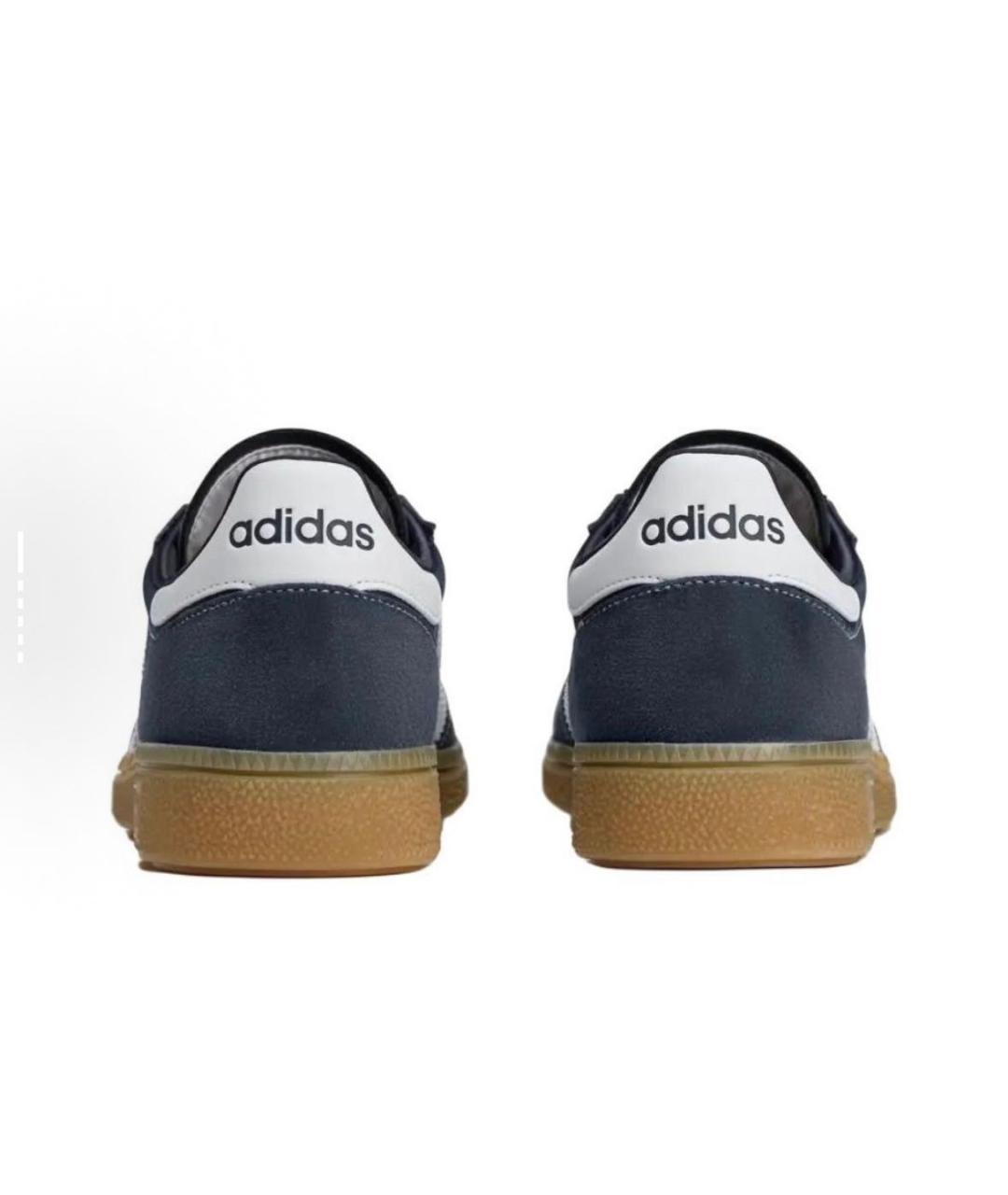 ADIDAS Темно-синие замшевые кроссовки, фото 4