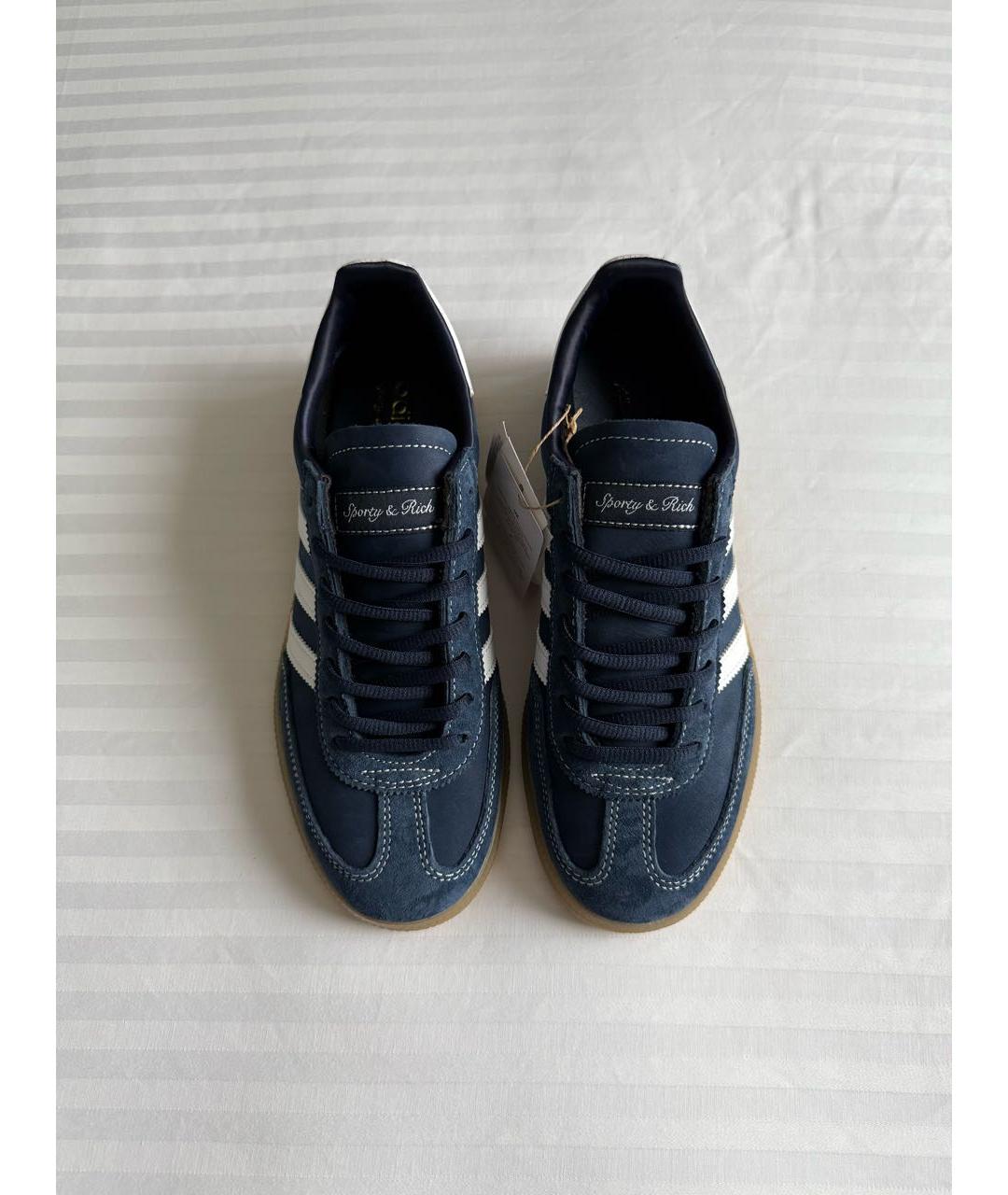 ADIDAS Темно-синие замшевые кроссовки, фото 8