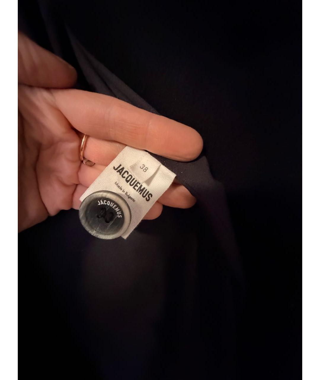 JACQUEMUS Черное шерстяное пальто, фото 4