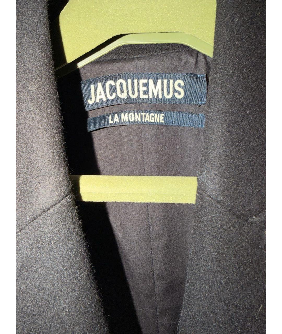 JACQUEMUS Черное шерстяное пальто, фото 3