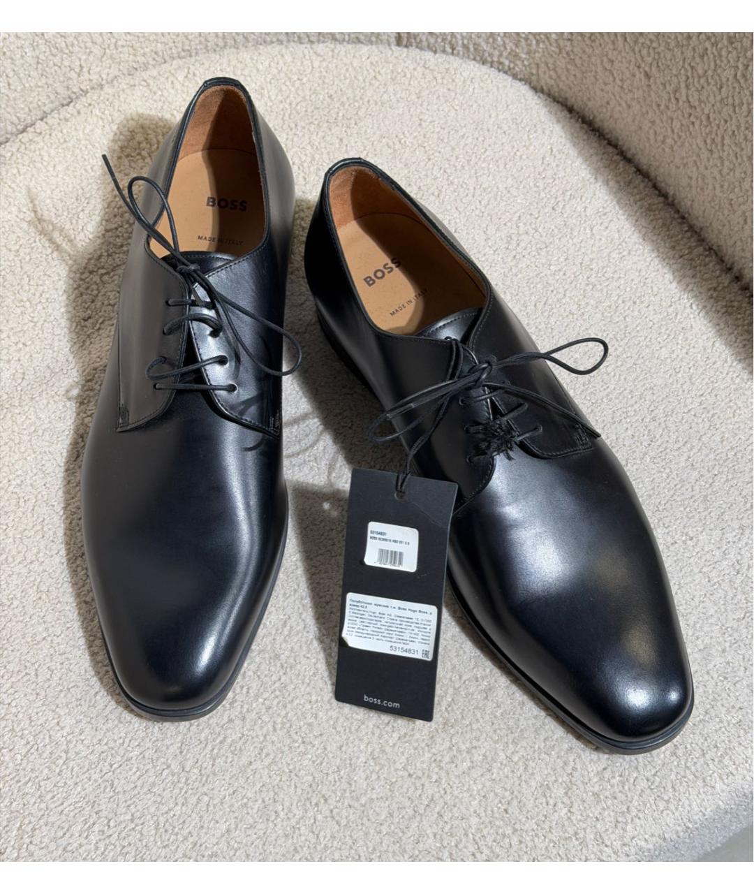 HUGO BOSS Черные кожаные туфли, фото 2