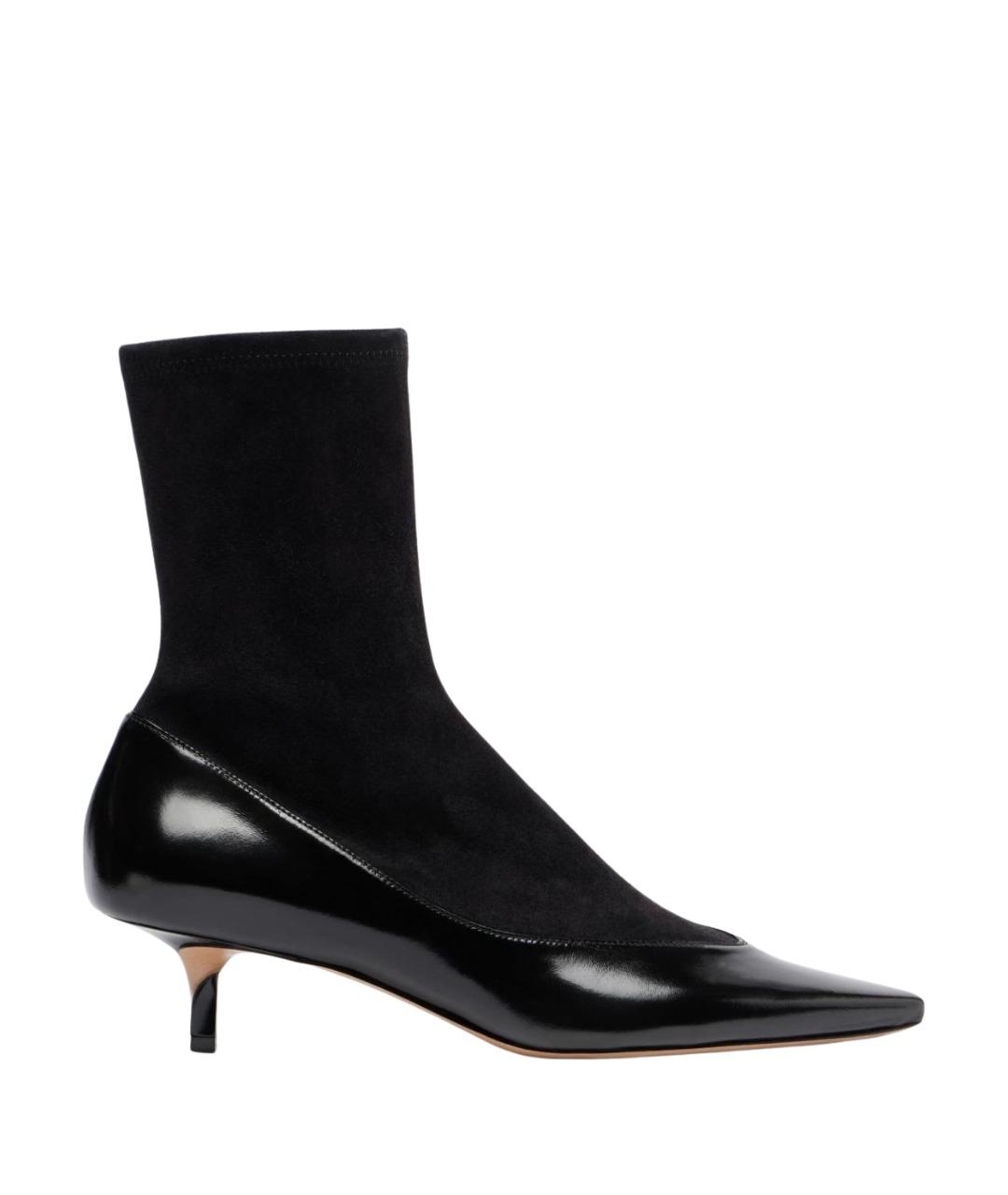 JACQUEMUS Черные кожаные ботильоны, фото 1