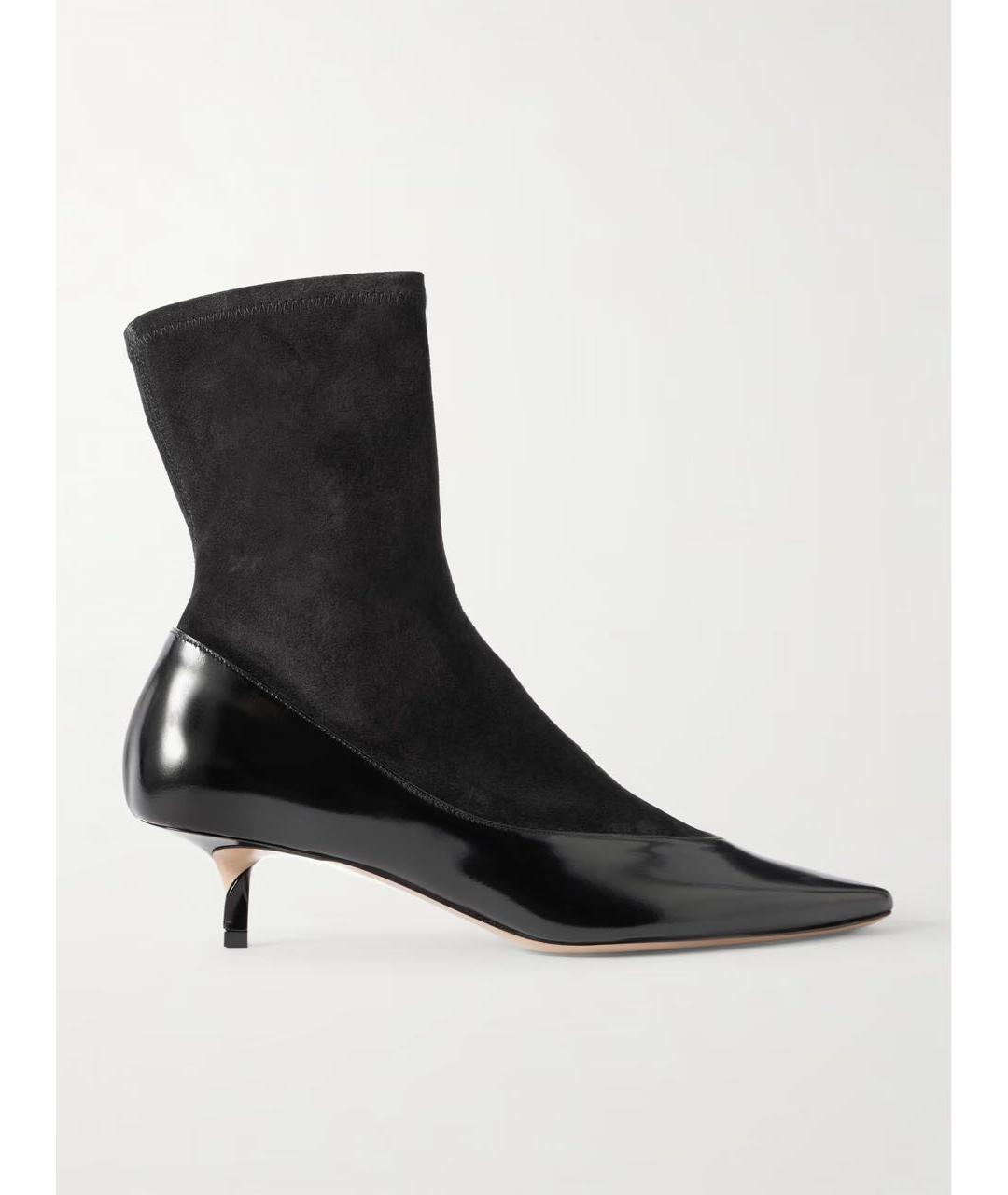 JACQUEMUS Черные кожаные ботильоны, фото 6