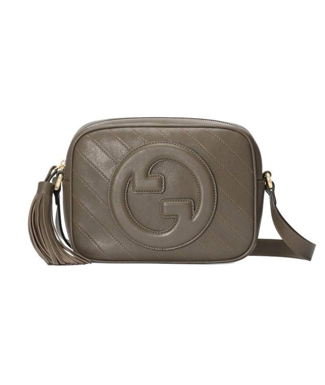 GUCCI Хаки кожаная сумка через плечо, фото 7