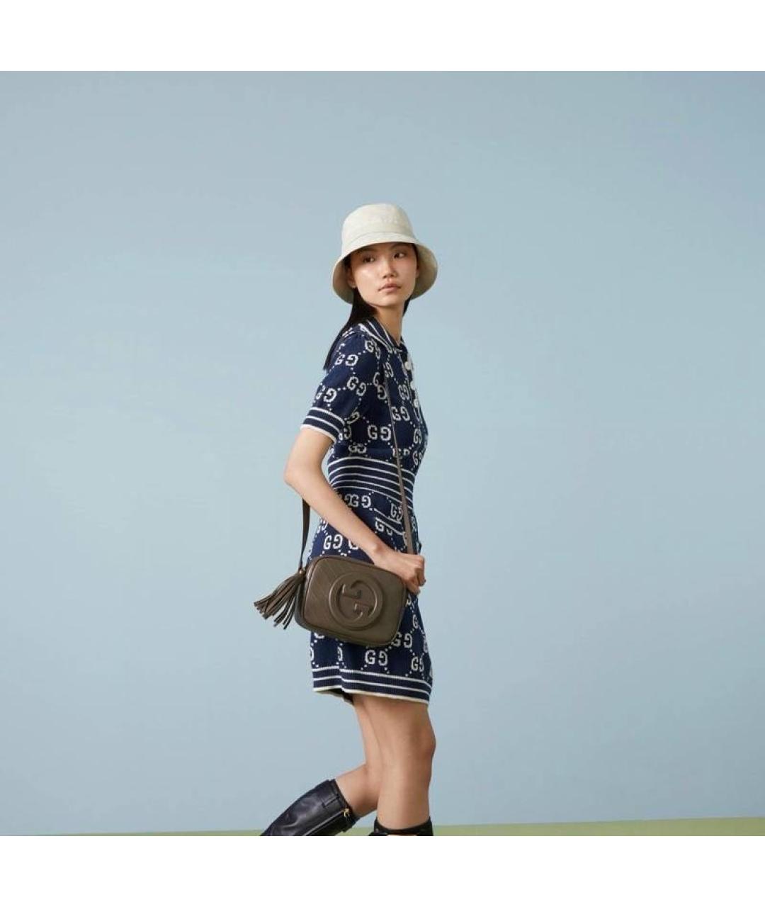 GUCCI Хаки кожаная сумка через плечо, фото 4