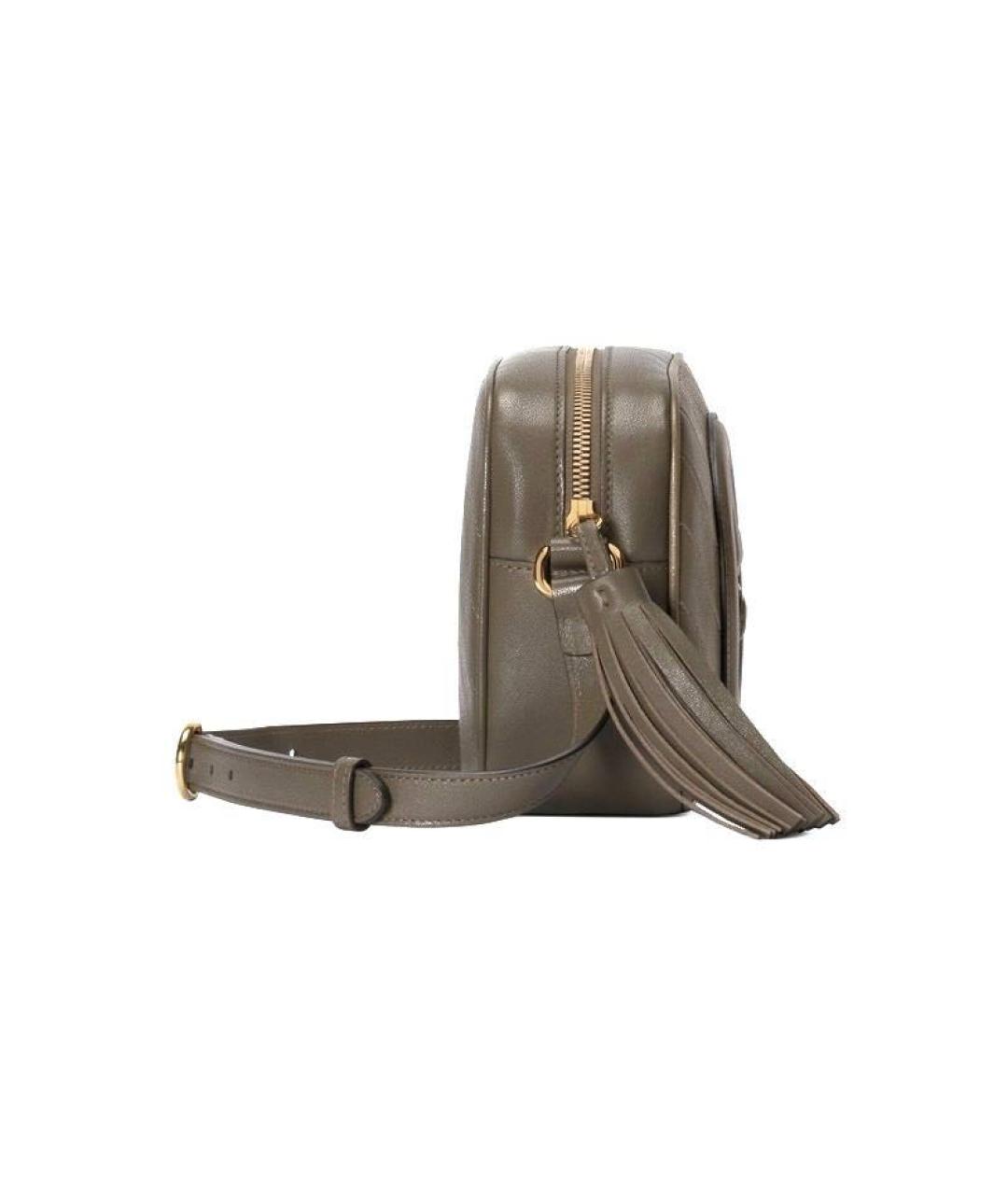 GUCCI Хаки кожаная сумка через плечо, фото 3