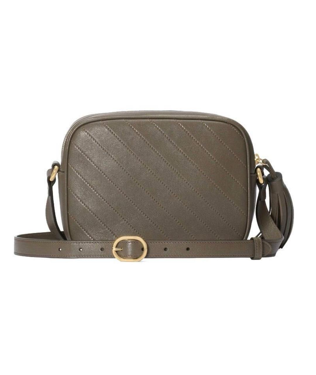 GUCCI Хаки кожаная сумка через плечо, фото 2