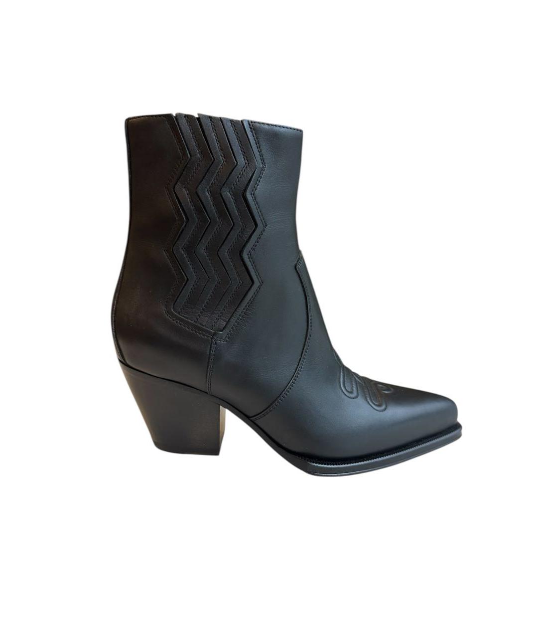 HERMES Черные кожаные ботильоны, фото 8