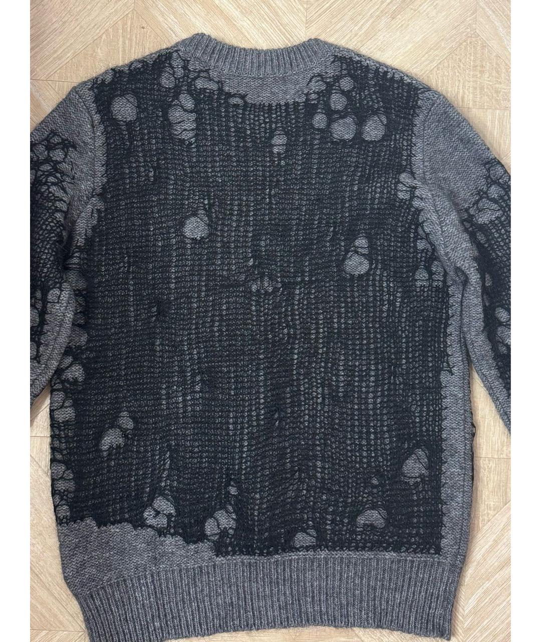 DIESEL Серый шерстяной джемпер / свитер, фото 2