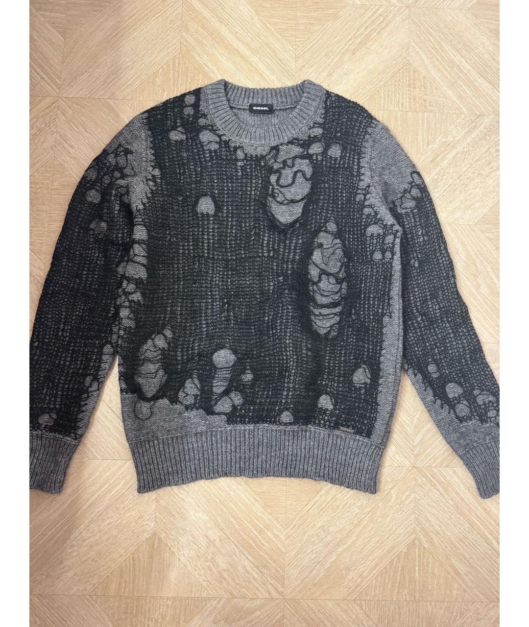 DIESEL Серый шерстяной джемпер / свитер, фото 5