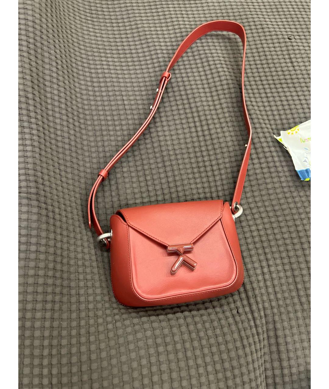 KENZO Красная кожаная сумка через плечо, фото 7