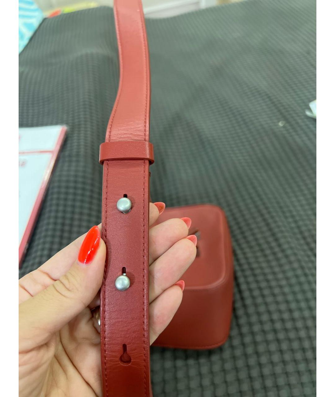 KENZO Красная кожаная сумка через плечо, фото 5