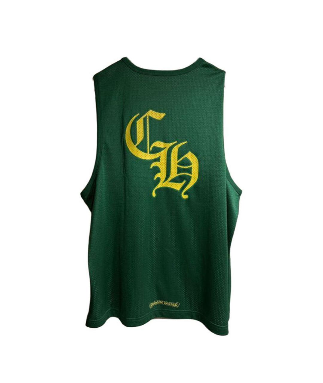 CHROME HEARTS Зеленая хлопковая майка, фото 2