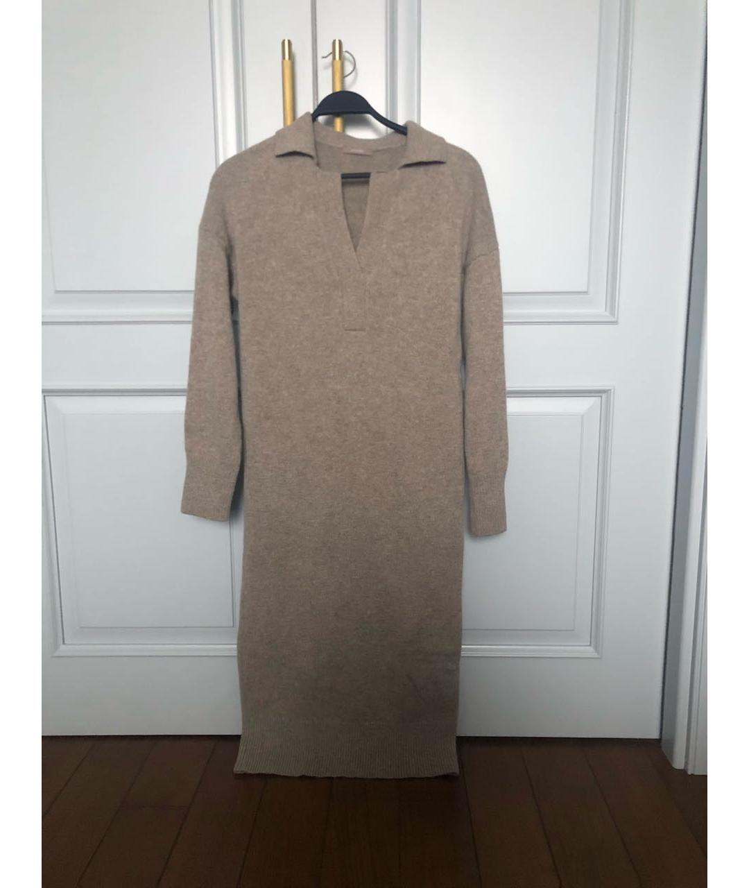 12 STOREEZ Бежевое шерстяное повседневное платье, фото 2