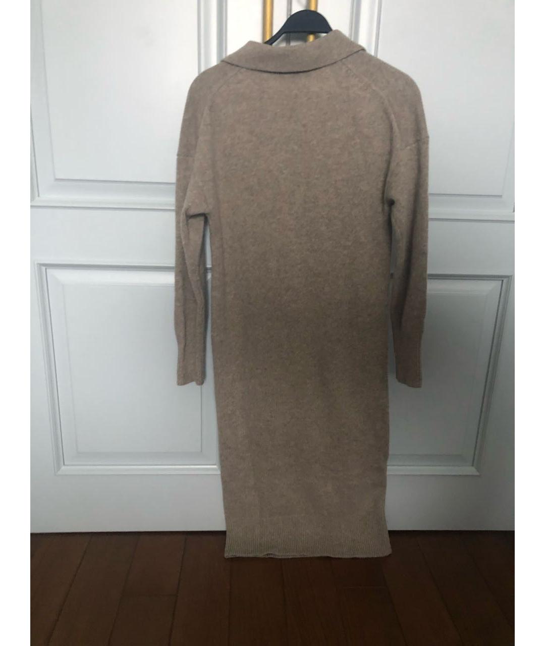 12 STOREEZ Бежевое шерстяное повседневное платье, фото 5