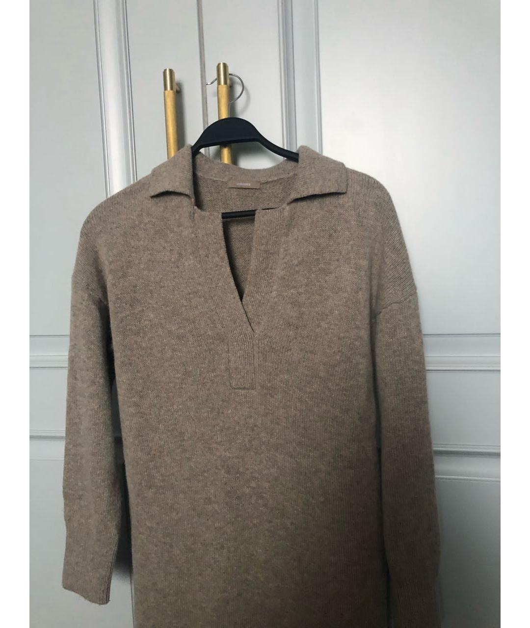 12 STOREEZ Бежевое шерстяное повседневное платье, фото 3