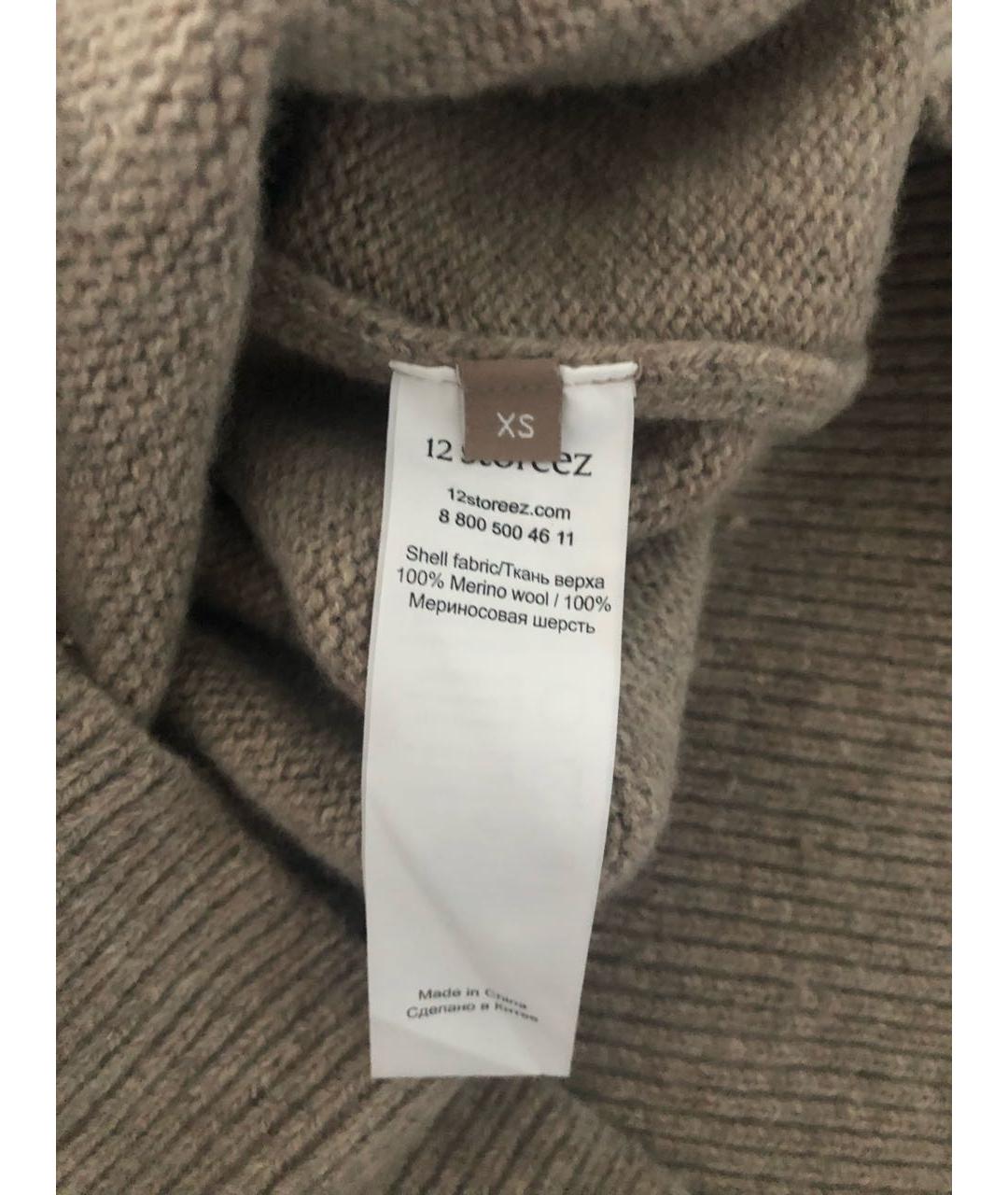 12 STOREEZ Бежевое шерстяное повседневное платье, фото 6