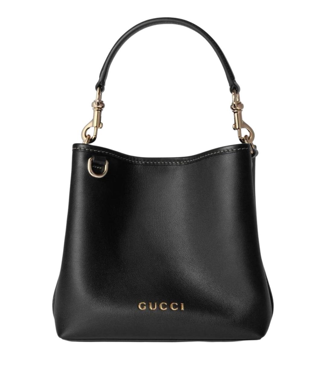 GUCCI Черная кожаная сумка через плечо, фото 1