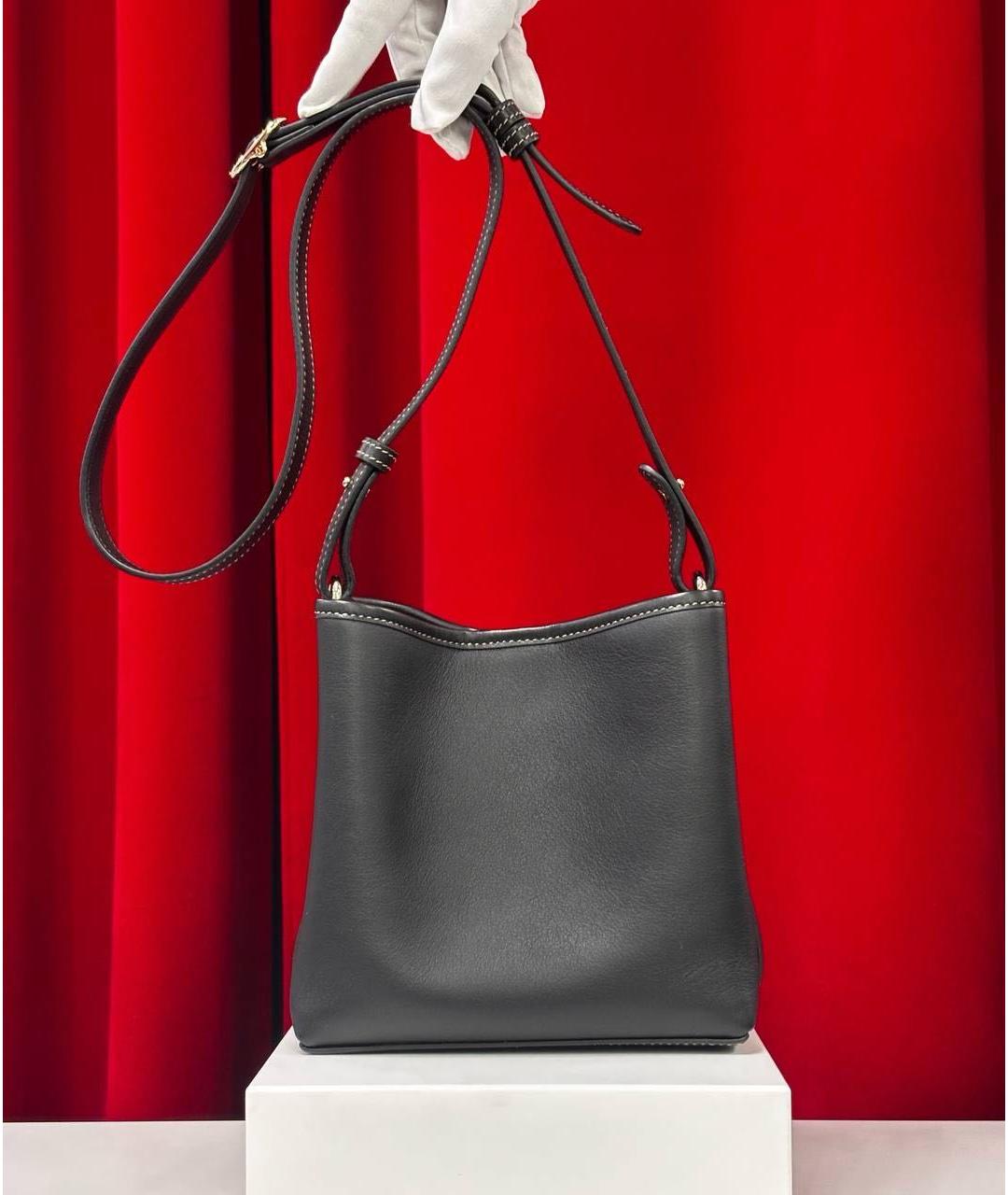 GUCCI Черная кожаная сумка через плечо, фото 6