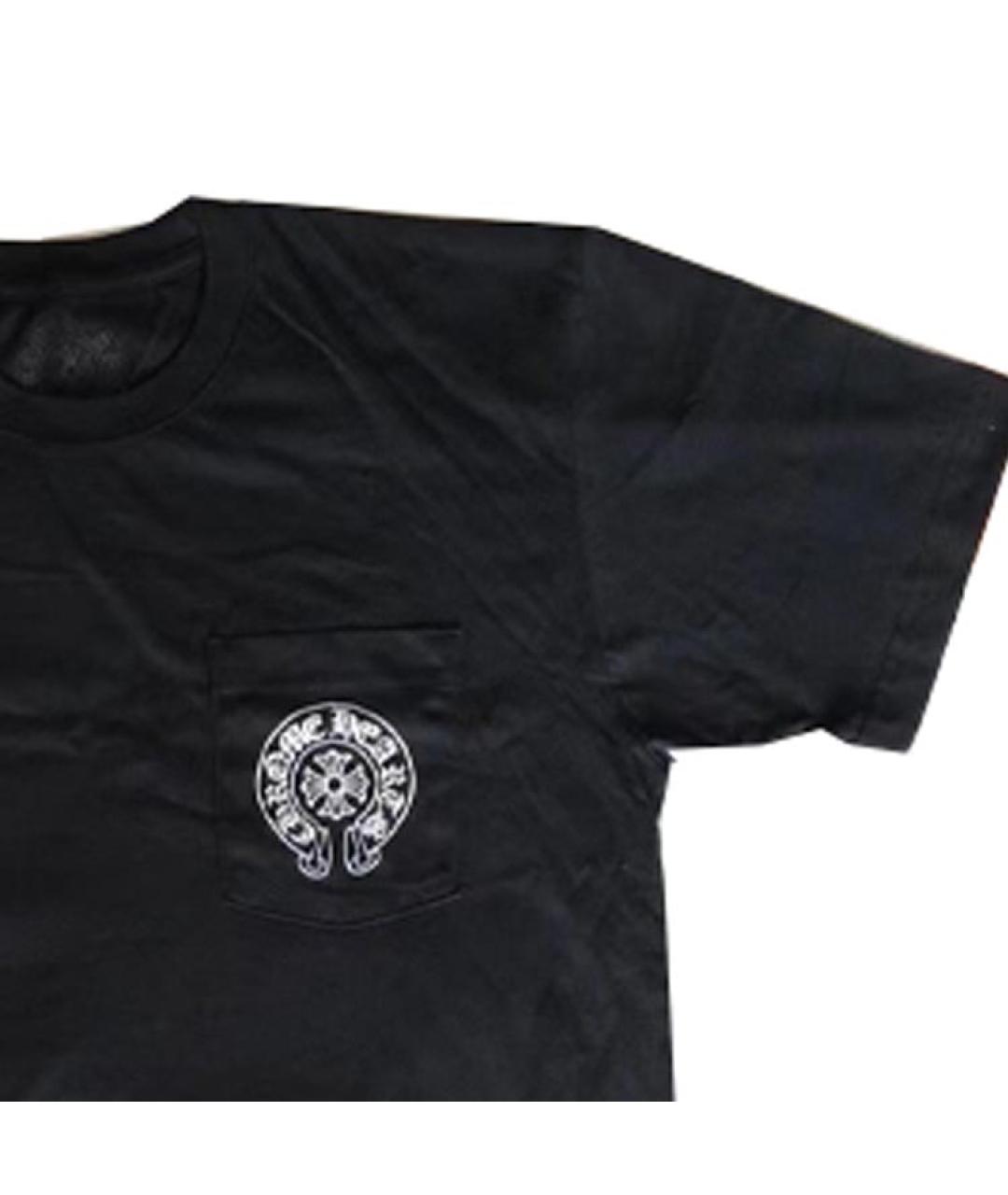 CHROME HEARTS Черная хлопковая футболка, фото 5