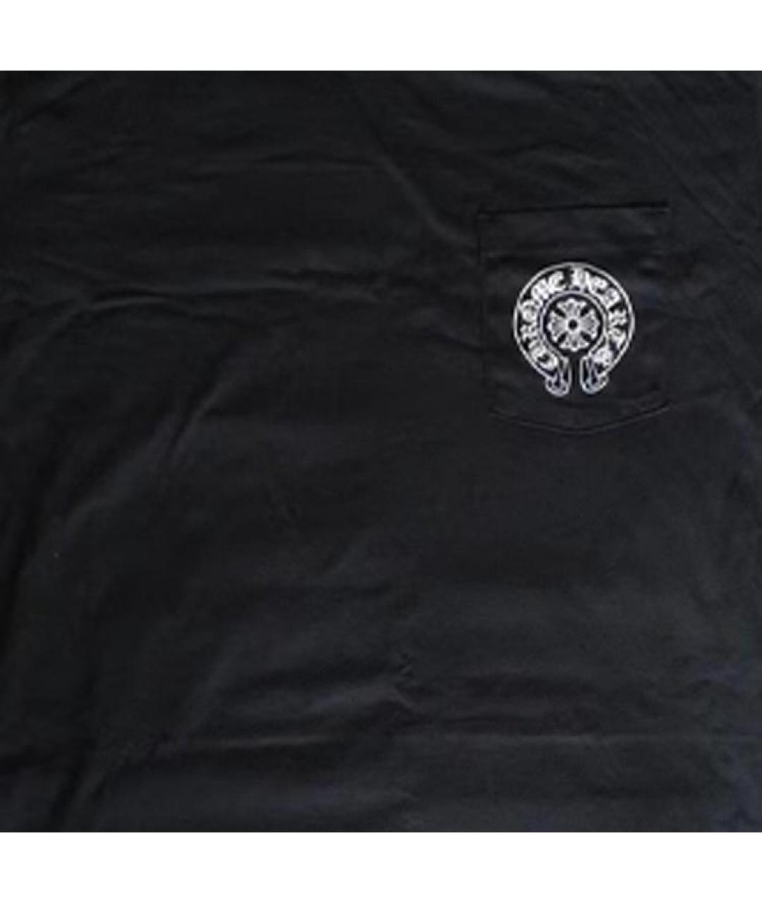 CHROME HEARTS Черная хлопковая футболка, фото 6