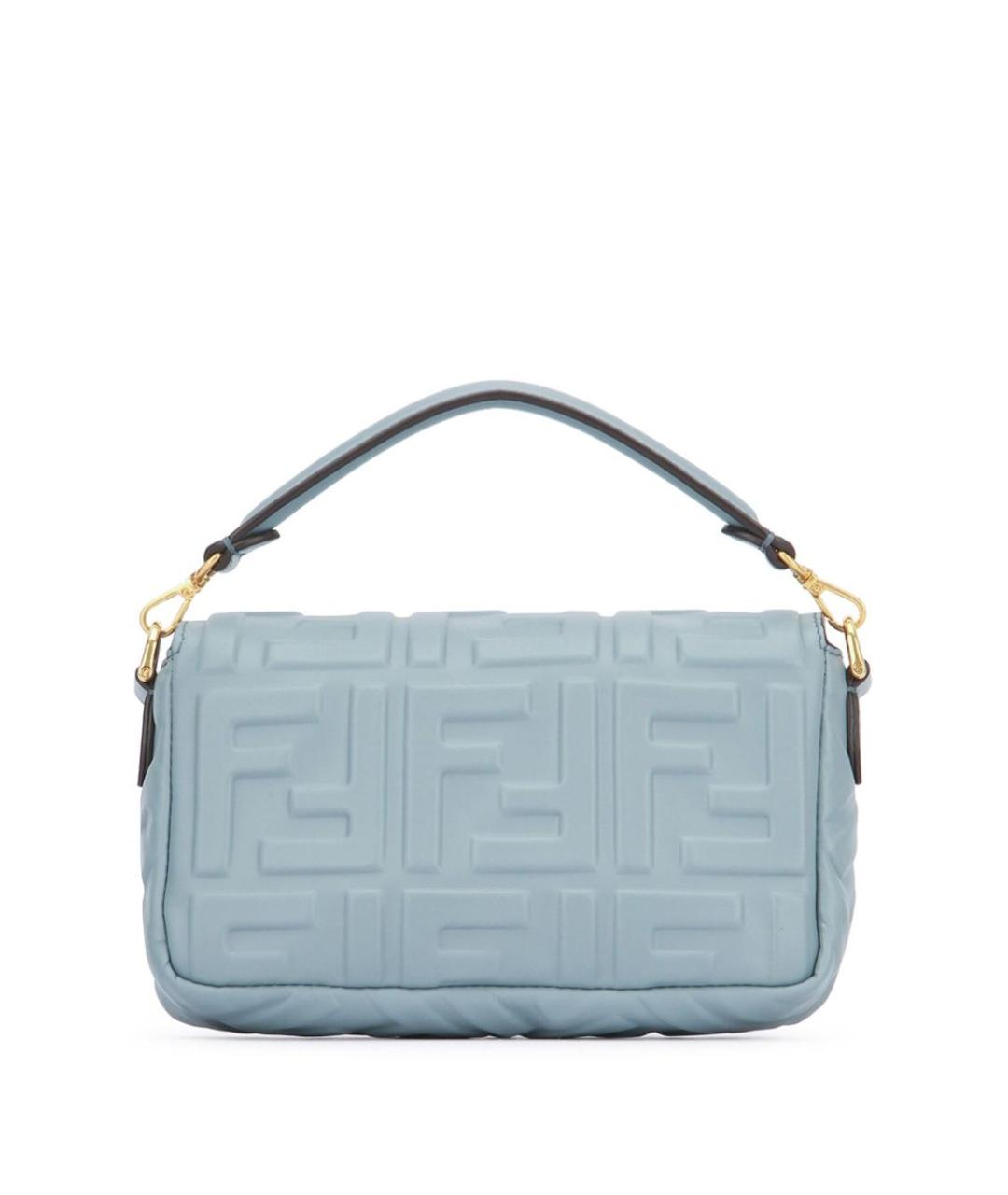 FENDI Голубая кожаная сумка через плечо, фото 2