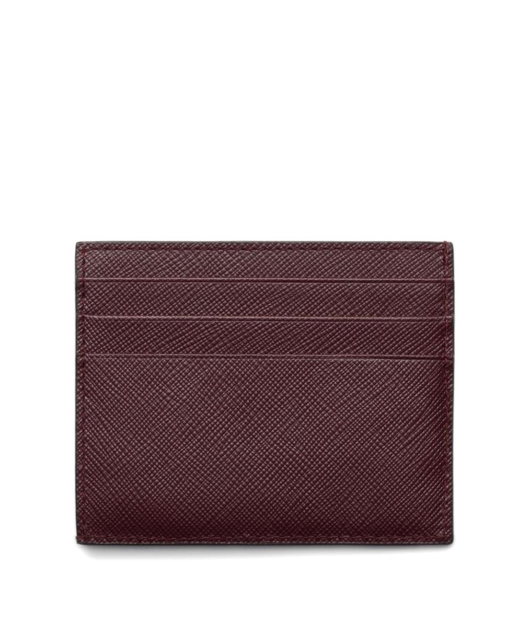 PRADA Бордовый кожаный кардхолдер, фото 2