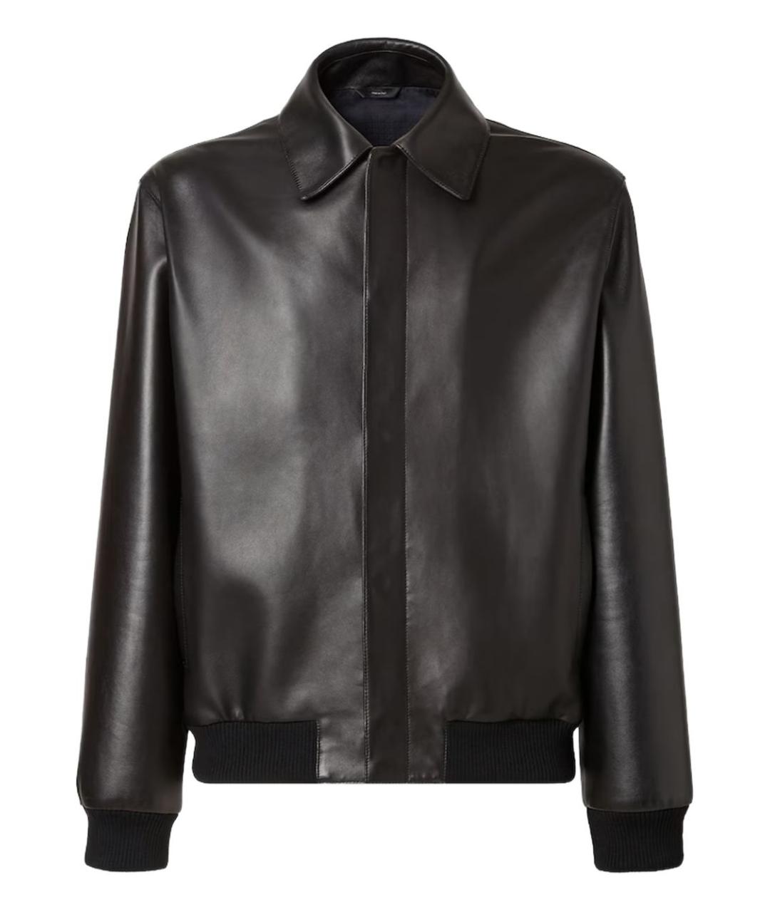 FENDI Черная кожаная куртка, фото 1