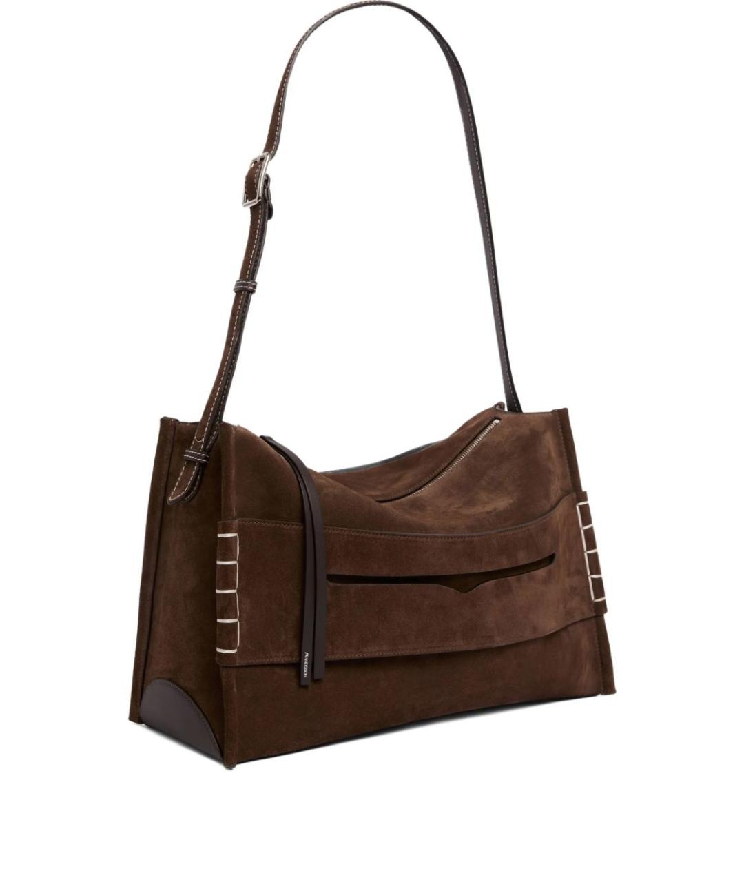 J.W.ANDERSON Коричневая замшевая сумка через плечо, фото 3