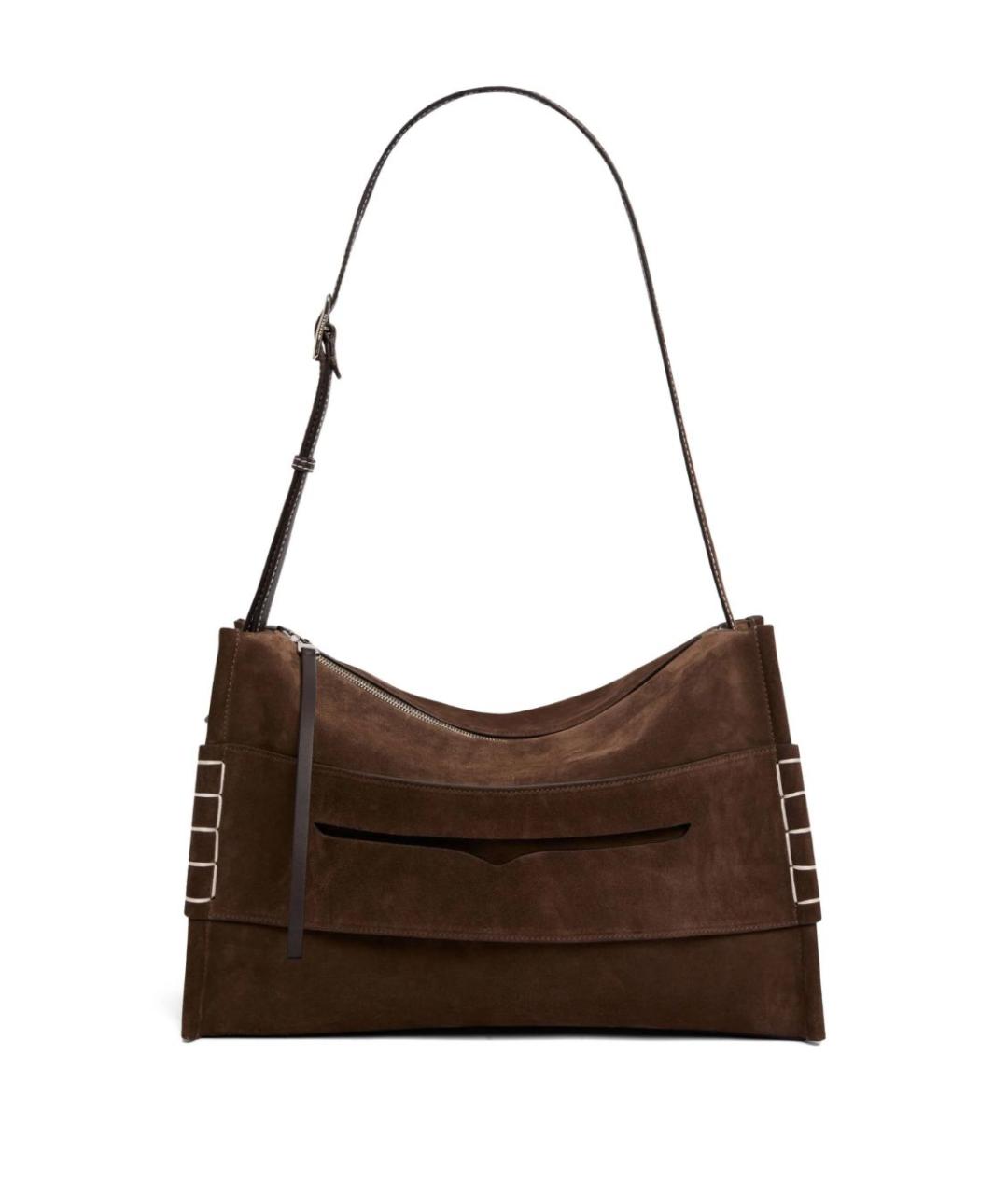 J.W.ANDERSON Коричневая замшевая сумка через плечо, фото 1