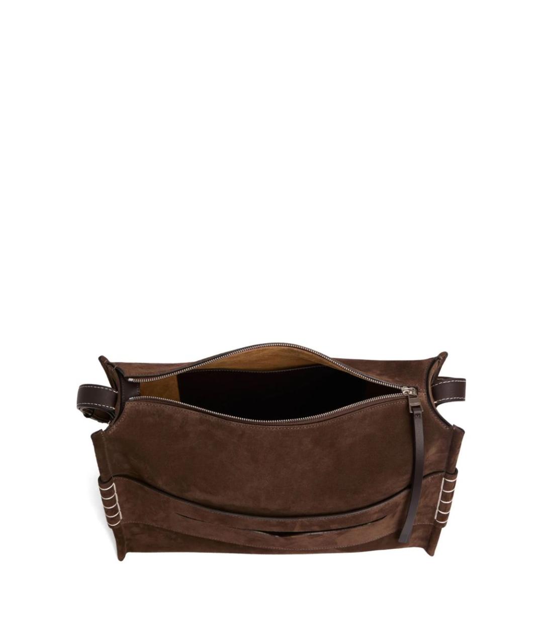 J.W.ANDERSON Коричневая замшевая сумка через плечо, фото 4